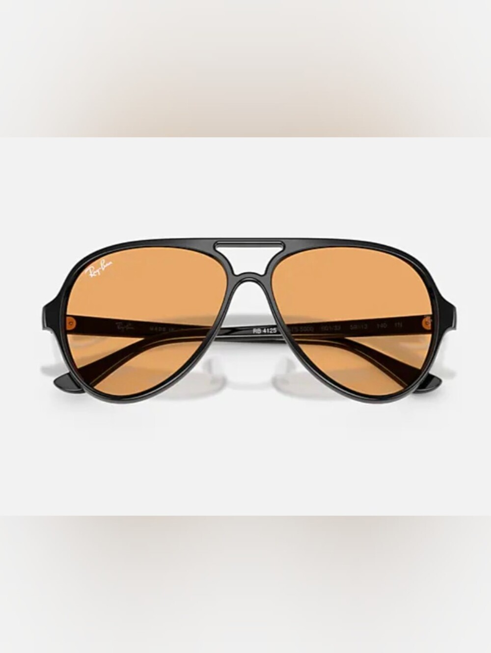 Ray-Ban Black Frame Sunglasses with Amber Lenses